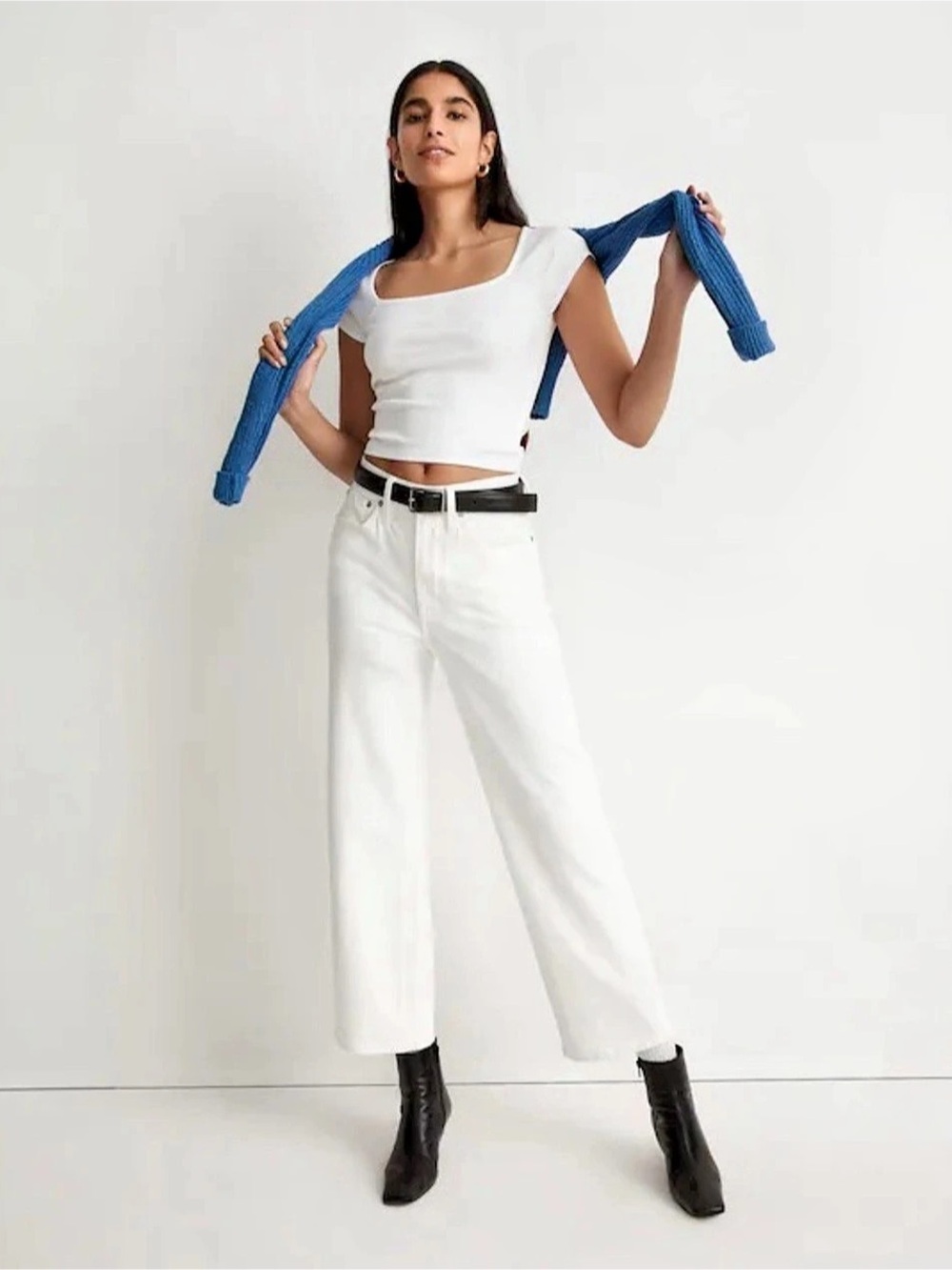 Madewell The Perfect Vintage Wide-Leg Crop Jean White